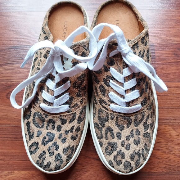 NWT Lucky Brand Slip On Leopard Mule Sneakers - Picture 2 of 8